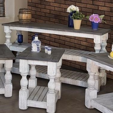 White stone wood sofa table store